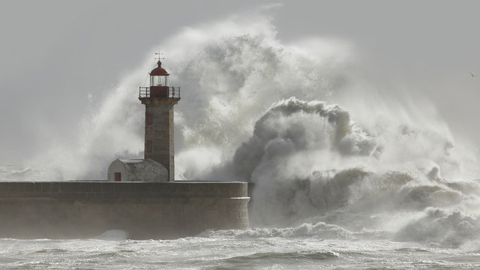 The angry sea