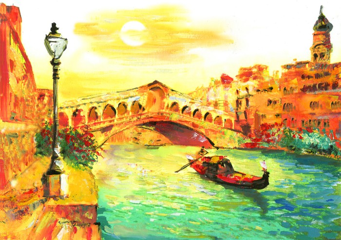 Golden Venice sunset