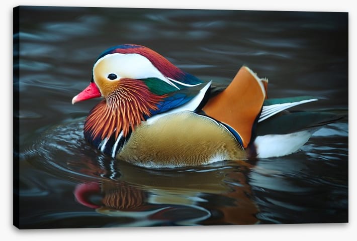 Majestic mandarin duck