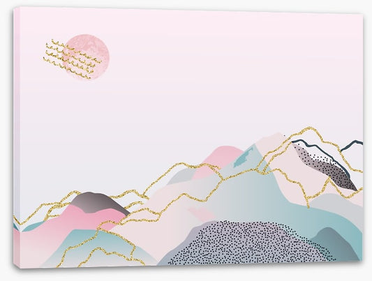 Pink mountain sunrise