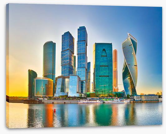 Moscow city sunshine