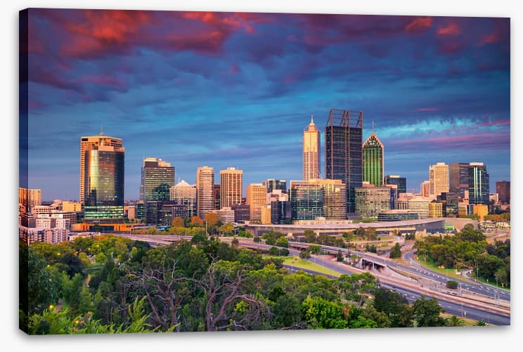Perth city dusk