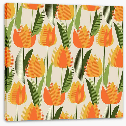 Retro tulips