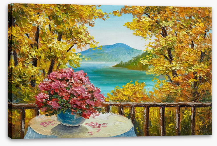 Beside the autumn lake