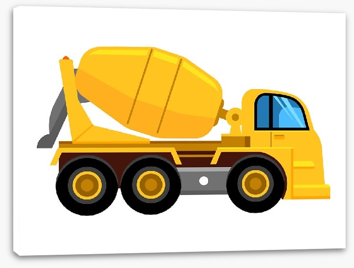 Yellow cement mixer