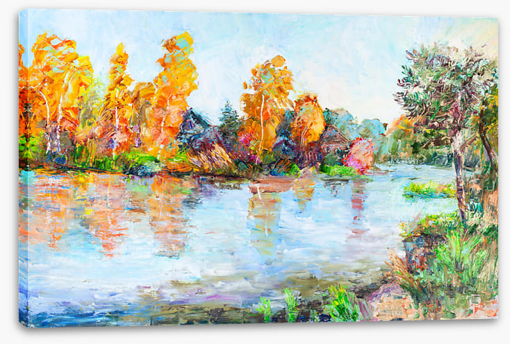 Autumn river reflections