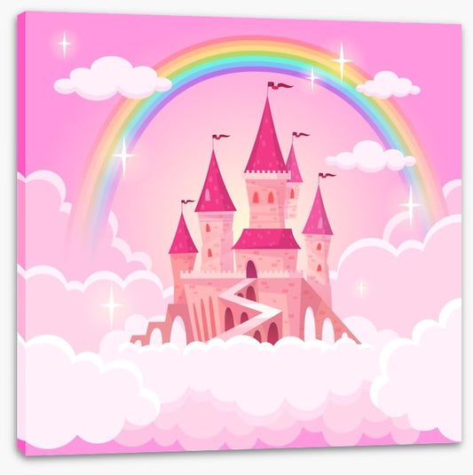 Pink castle rainbow
