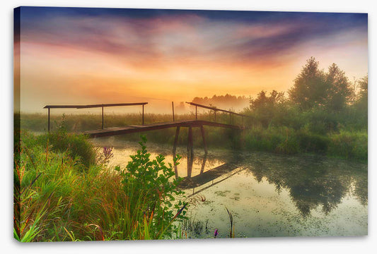 Broken bridge sunrise