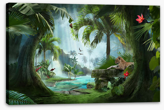 Jungle paradise lagoon