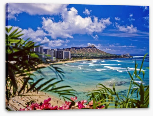 Waikiki beach and Diamond Head, Hawaii