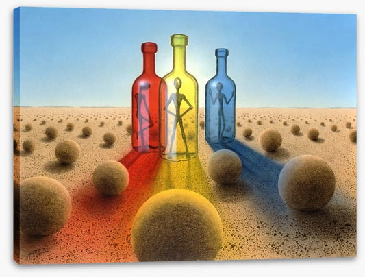 Bottles in the desert