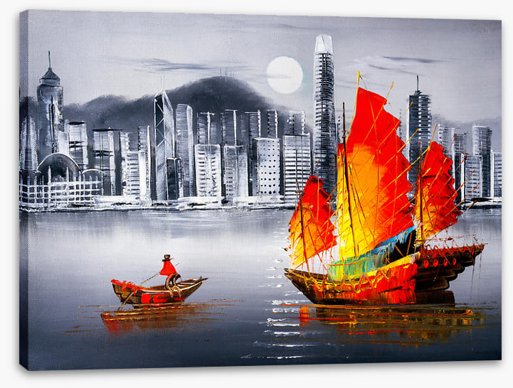 Victoria Harbour moon