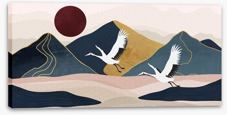 Golden mountain flight