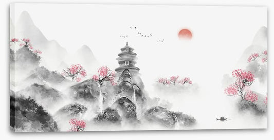 Spring sunrise pagoda