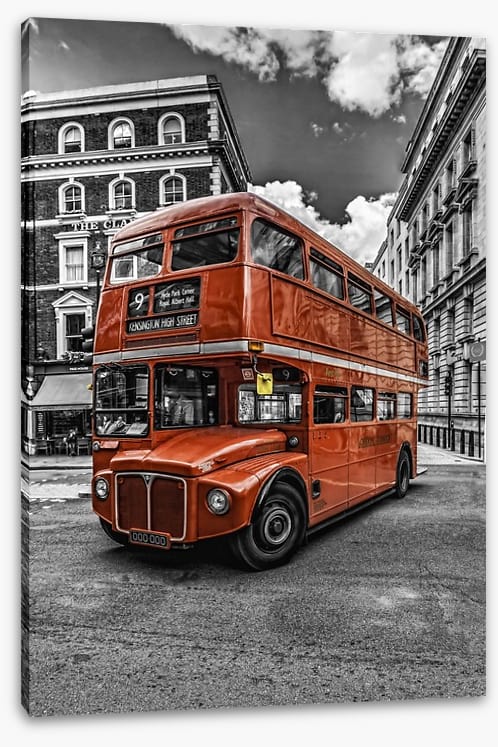 Bitonal double decker bus, London