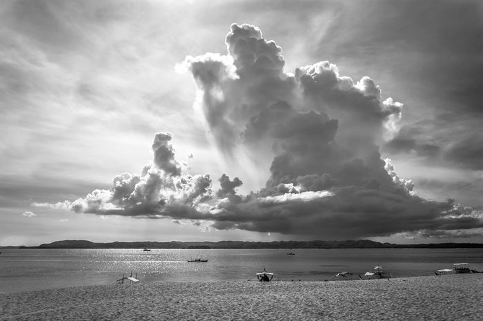 Storm cloud shadows