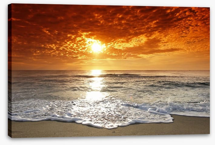 Fiery sunset over the sea