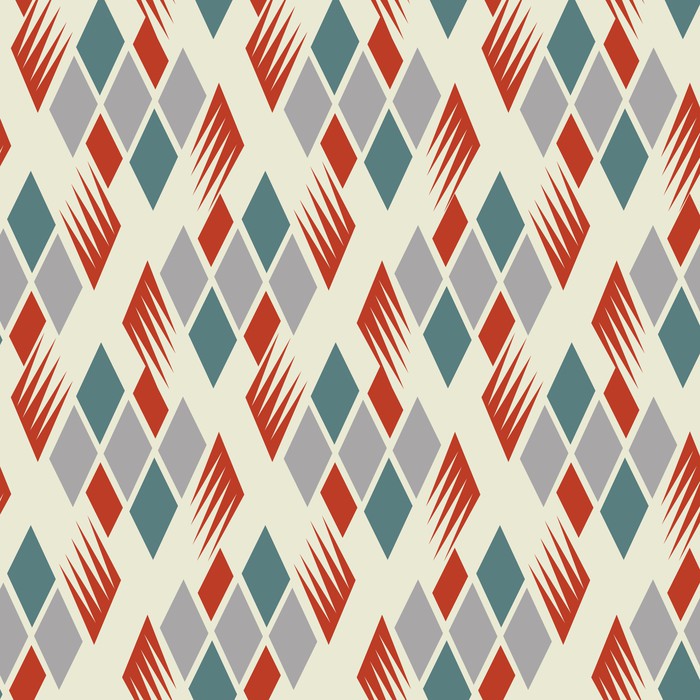 Retro diamonds red