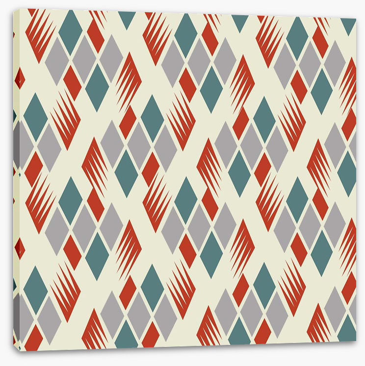 Retro diamonds red