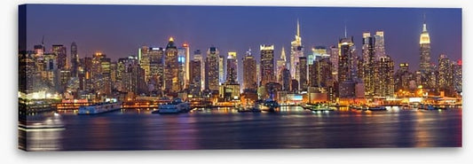 Manhattan at night panorama