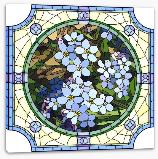 Blue forget-me-not art nouveau