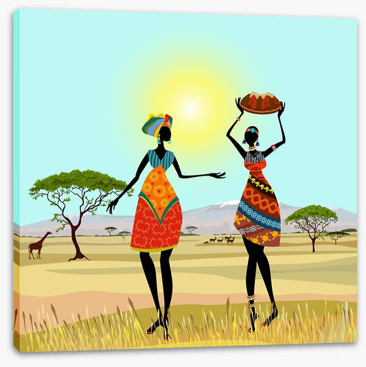 African women on the plains