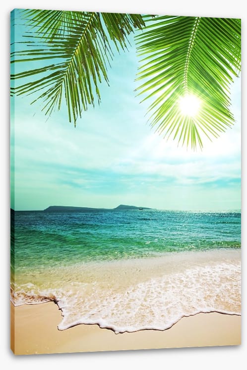 Vintage style tropical beach