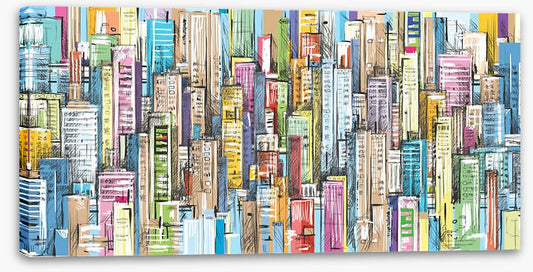 City facades panorama