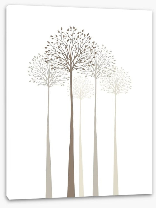Elegant trees on white