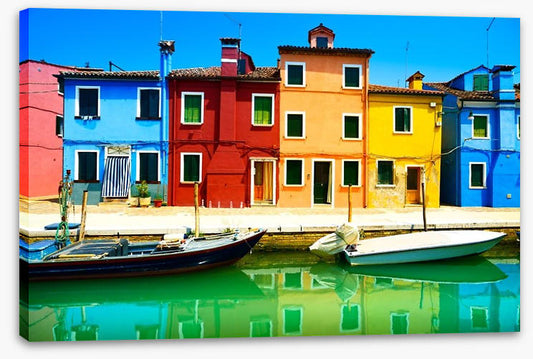 Burano island canal, Italy