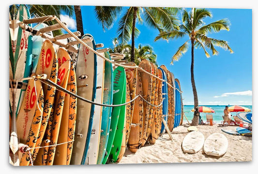 Surfboards at Waikiki Beach