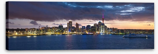 Auckland skyline at dusk