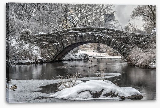 Gapstow Bridge in winter