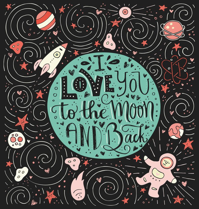 The moon and back