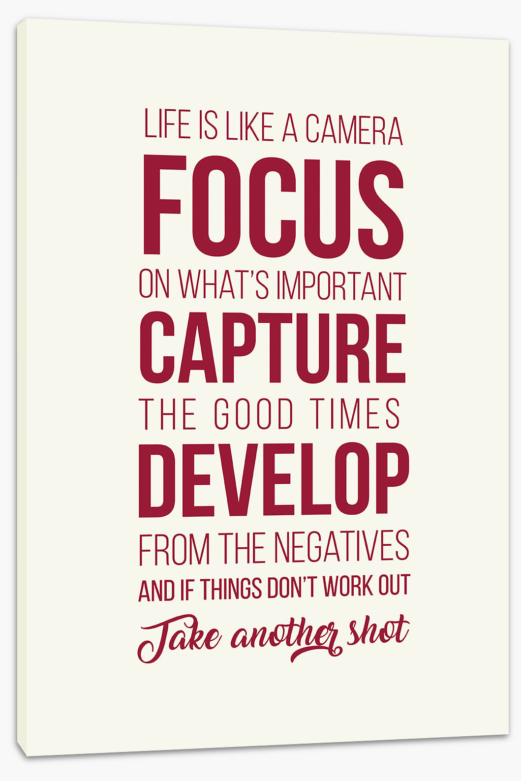 Life is like a camera