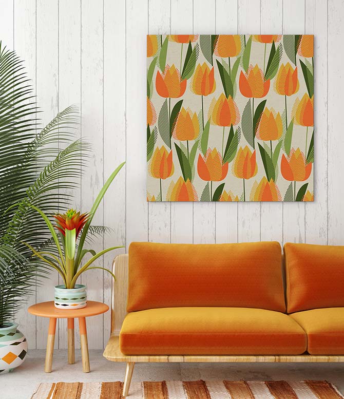 Retro tulips