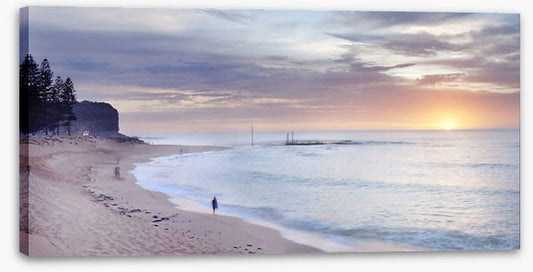 Mona Vale beach landscape at dawn