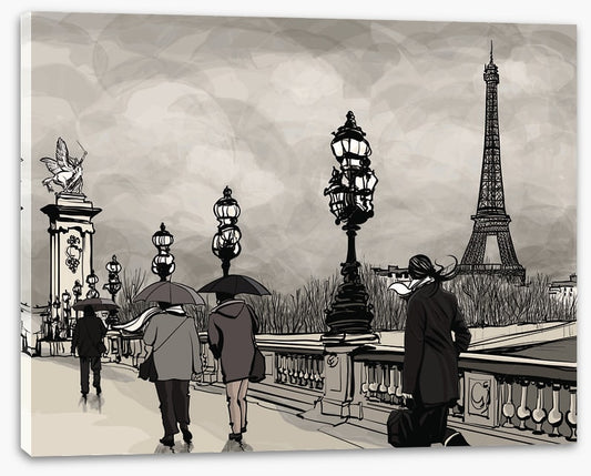 Alexander III bridge rain