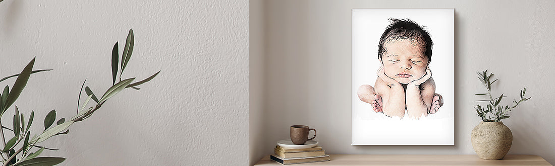 Baby Custom Portraits | Stretched Canvas & Framed Prints