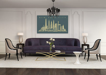 New York City deco skyline