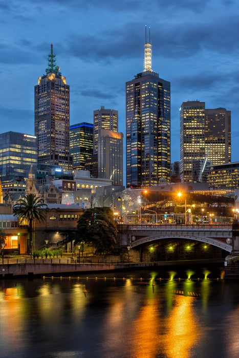 Melbourne city twilight