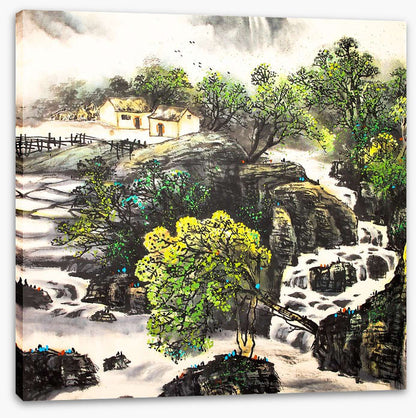 The waterfall village