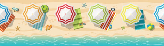 Under the umbrellas
