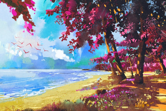 Pink leaf paradise