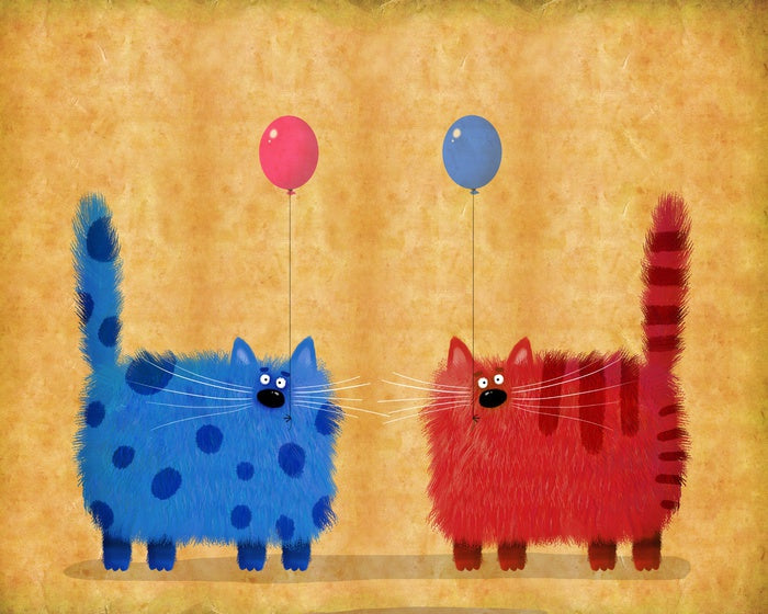 Red cat blue cat