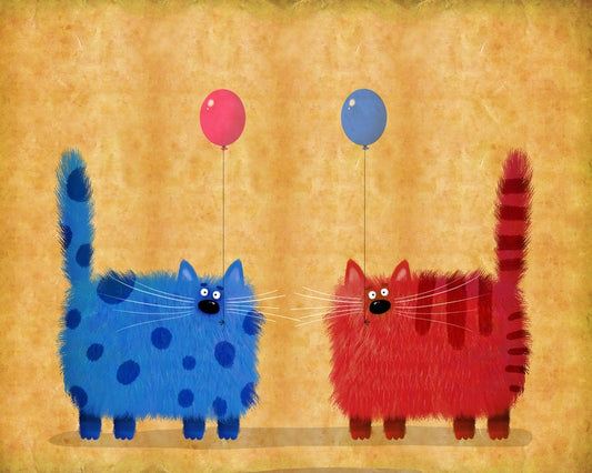 Red cat blue cat
