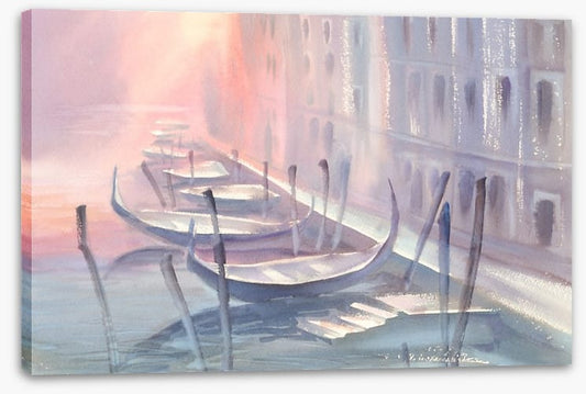 Gondolas in the mist