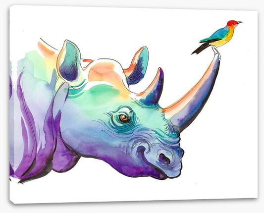 Rhino and bird