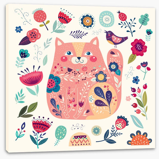 Pink cat spring