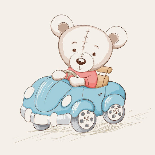 Blue car bear